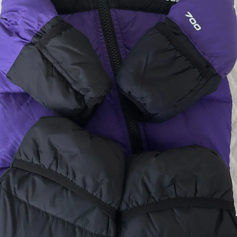 The North Face Baby 3-6M 1996 Retro Nuptse Down Bunting Purple Black Snowsuit
